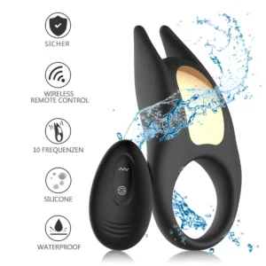 Black silicone remote control ring for men